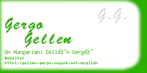 gergo gellen business card